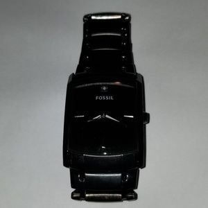 Fossil Fs459 Black Mens Dress Watch 
